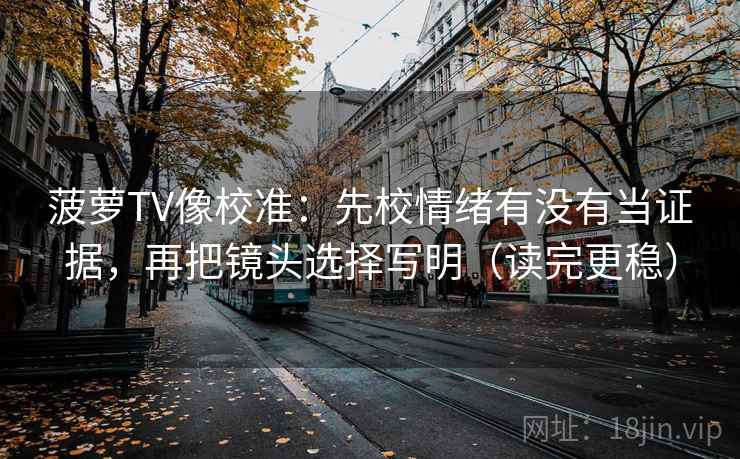 菠萝TV像校准：先校情绪有没有当证据，再把镜头选择写明（读完更稳）